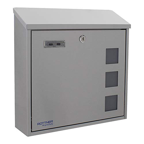 Rottner Briefkasten Muro Inox Edelstahl Zylinderschloss 2 Schlüssel Namensschildhalter Sichtfenster Türöffnungsstopp inkl. Befestigungsmaterial Rottner Briefkasten Muro Inox Edelstahl Zylinderschloss 2 Schlüssel Namensschildhalter Sichtfenster Türöffnungsstopp inkl. Befestigungsmaterial von Rottner