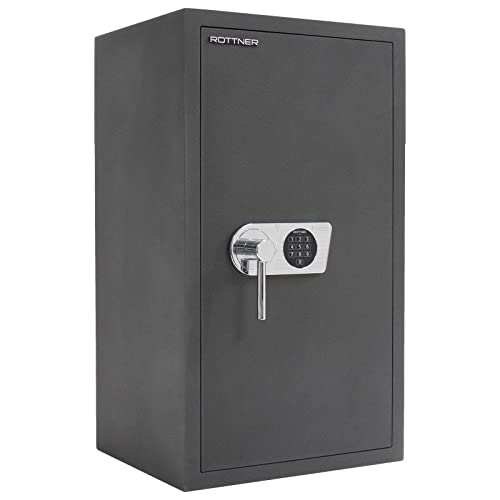 Rottner Toscana 85 Wertschutzschrank Möbeltresor bohrgeschütztes Elektronikschloss HxBxT 860x490x410 mm zwei verstellbare Fachböden bedingter Feuerschutz Notbestromung Befestigungsmaterial von Rottner