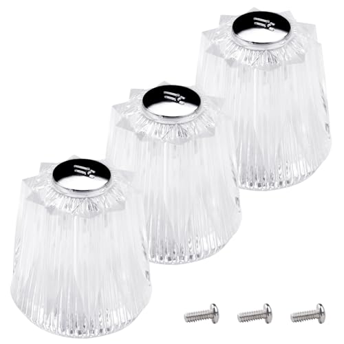 Ersatz-Set für heiße Duschknäufe aus Acryl mit Schrauben, Duscharmaturgriff, transparent, Universal-Badewannenknöpfe, kompatibel mit Badezimmer, Küche, Spüle, Zuhause, 3 Packungen Ersatz-Set für heiße Duschknäufe aus Acryl mit Schrauben, Duscharmaturgriff, transparent, Universal-Badewannenknöpfe, kompatibel mit Badezimmer, Küche, Spüle, Zuhause, 3 Packungen von Roucerlin