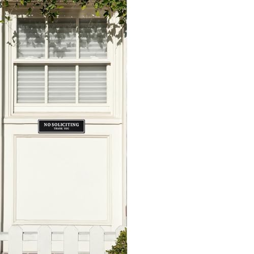 Roucerlin Selbstklebendes Acrylschild "No Solicititing" für Haus, 20,3 x 5,8 cm, schwarz, Türschild mit Aufschrift "Do Not Solicitors", Türdekoration für Zuhause, Büro, Vorderfenster, Wände, Ablehnung von Roucerlin