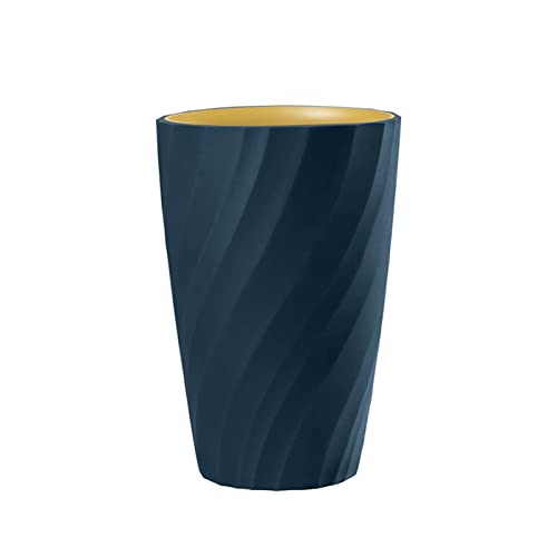 Unzerbrechlicher Zahnbürstenbecher, wiederverwendbarer Badezimmerbecher, Kunststoff-Mundspülbecher, tragbarer Zahnbürstenhalter, Organizer zum Trinken von Zahnpasta, Reisen, Wasser (Marineblau) von Roucerlin