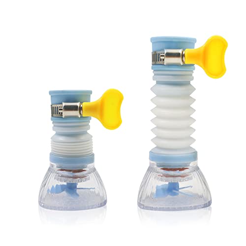 Wasserhahn-Wasserreiniger, beweglicher Küchenhahnkopf,um 360 Grad drehbarer Spülbecken-Wasserhahn-Sprüher, serhahn-Düsen-Filteradapter, Spritzschutz-Verlängerungsauslauf (Blau) von Roucerlin
