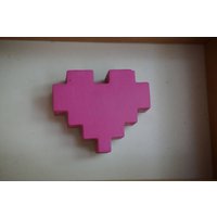 Beton 8-Bit-Kühlschrank-Magnet-Matt-Pink von RoughSmoothLife