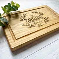 Schneidebrett Für Ihre Familie, Monogramm-Schneidebrett von Roughcutdesignsuk