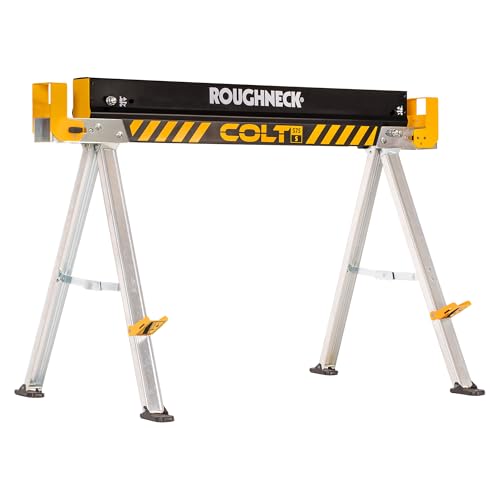 ROUGHNECK® Colt 575S Chevalet de sciage en acier robuste avec capacité de 500 kg pour le travail du bois et la construction von Roughneck
