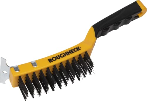 ROUGHNECK Carbon Steel Wire Brush Soft Grip 300mm 12 Inch Scraper von Roughneck