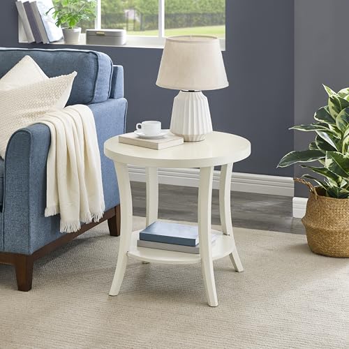 Roundhill Furniture Perth Moderner runder Beistelltisch mit Ablage Roundhill Furniture Perth Moderner runder Beistelltisch mit Ablage von Roundhill Furniture