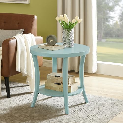 Roundhill Furniture Perth Moderner runder Beistelltisch mit Ablage Roundhill Furniture Perth Moderner runder Beistelltisch mit Ablage von Roundhill Furniture