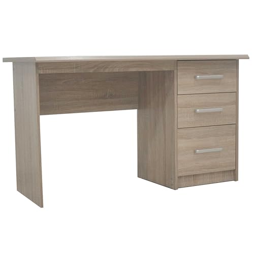Rousseau Schreibtisch Mateo 121x60x75cm mit DREI Schubladen - Eiche Dekor von Rousseau