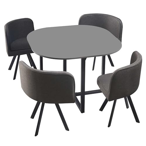 Set Tisch und Stühle EVA | 100 x 100 x 75 cm | grau von Rousseau