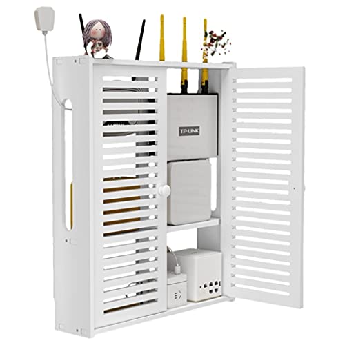 Router rack-Halterung wandmontiert, schwebendes Wandregal von Window-Shades, WiFi-Aufbewahrungsbox, Steckdosenleisten-Schutzabdeckung (Size : 42×10×50cm) von Router rack