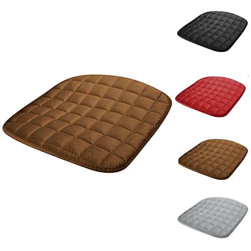 Auto Sitzkissen Komfort Sitzschoner Pad BEQUEM Sitzkissen für Autositz Fahrer Autositzkissen Autofahrer Praktisch Bürostuhl Kissen Mit Aufbewahrungstasche Lastwagen SUV Sitzkissen (Kaffee, 52x49cm) von routinfly