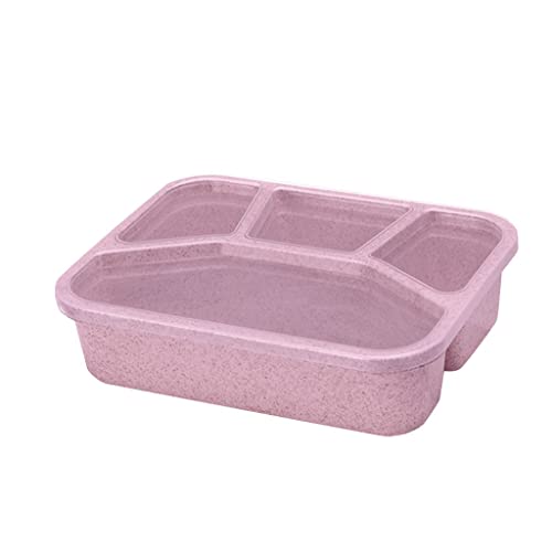 Routinfly Brotdose Mit 4 Fächern Unterteilt Essensvorbereitung Bento Lunchbox Jausenbox Wiederverwendbare Brotbox Brotzeitboxen Bentobox Butterbrotdose FüR Kinder Erwachsene Schule Arbeit von Routinfly