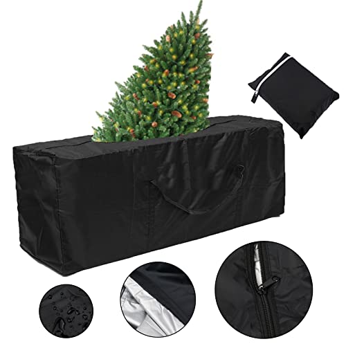 Schwerlast Auflagentasche Gartenpolster Aufbewahrungstasche Gartenauflagen Schutzhülle für Auflagen Polsterauflagen Aufbewahrungsbeutel mit Tragegriff für Weihnachtsbaume Kissen - 173x76x51cm von Rouzin