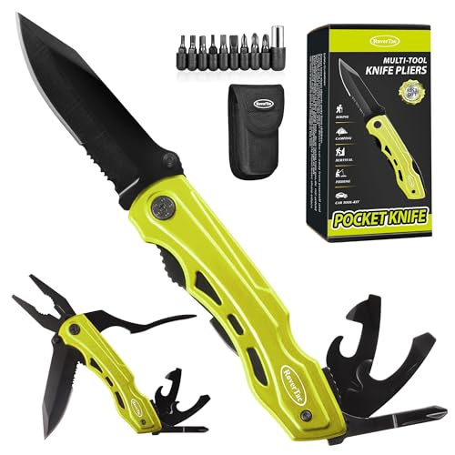 Geschenke für Männer, Multitool Taschenmesser Werkzeug, Vatertagsgeschenke, Klappmesser, Männertag Geschenke für Papa, Messer Outdoor, Geburtstagsgeschenk Gadgets für Männer, Vatertag Geschenk von RoverTac