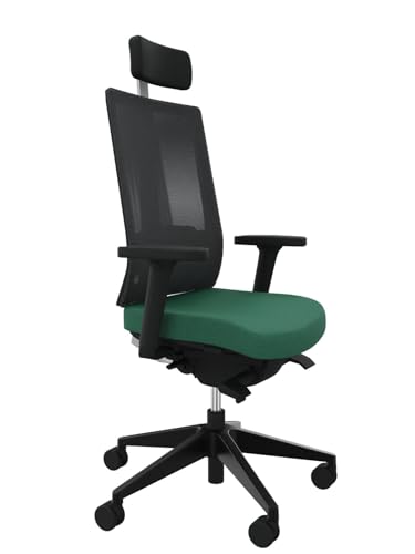 Rovo, XN, ergonomischer Bürostuhl mit Netzrückenlehne, Sitztiefenverstellung und höhenverstellbarer Lordosenstütze (Nackenstütze, grün) von Rovo Chair