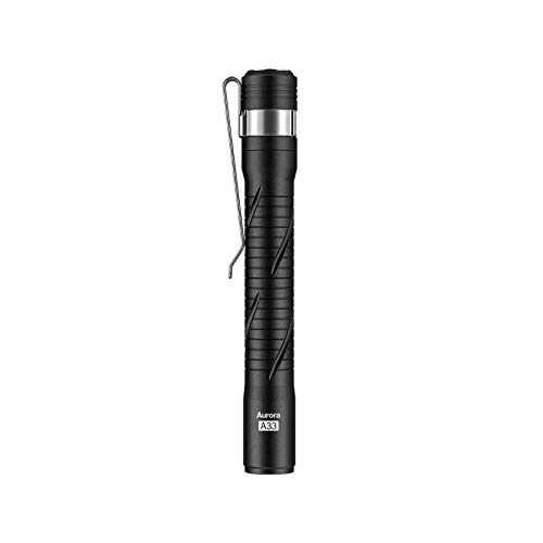 RovyVon Aurora A33 Stifttaschenlampe USB-C Wiederaufladbar mit Taschenclip, 200 Lumen, IPX8 Wasserdicht für Inspektion, Reparatur, Arbeit, Outdoor (Schwarz) von RovyVon