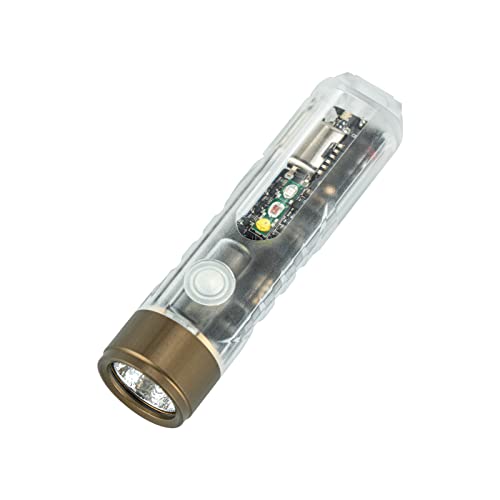 RovyVon Aurora A6U Schlüsselbund-Taschenlampe, wiederaufladbar, 650 Lumen, 10 Arbeitsmodus, Taschen-EDC-Taschenlampe mit multifunktionalem Signal-Seitenlicht, wasserdicht für den täglichen Gebrauch von RovyVon