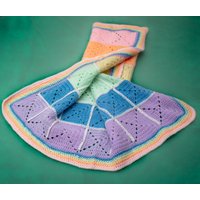 Handgemachte Gehäkelte Baby-Decke Weiches Garn-Regenbogen-Überwurf von RowJo