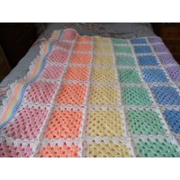 Traditionell Und Individuell Von Hand Gehäkelte Regenbogen Decke/Überwurf Für Einzel Oder Doppelbett von RowJo
