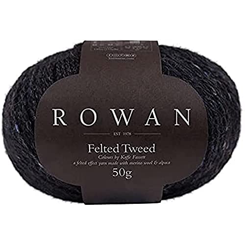 Rowan Filz-Tweed, schwarz (211), 50 g von Rowan