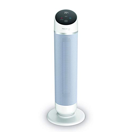 Rowenta 3-in-1 Turmventilator Silent Comfort, Heizlüfter, Ventilator und Luftfilter, 10 Stufen für jeden Bedarf, Eco-Heizmodus, Smart-Modus, Fernbedienung, Timer, Auto-Off, weiß, HQ8120 von Rowenta
