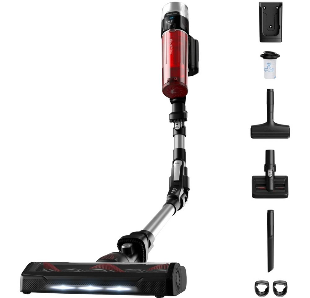 Rowenta Akku-Stielstaubsauger RH2077 XForce Flex 9.60 Animal - Akku-Stielstaubsauger - rot/schwarz, beutellos von Rowenta