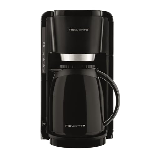 Rowenta Adagio Milano Filterkaffeemaschine mit Thermoskanne, Fassungsvermögen 1 Liter, 8-12 Tassen, automatische Abschaltung, herausnehmbahrer Filtereinsatz, Wasserstandanzeige, schwarz, CT3808 von Rowenta