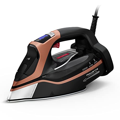 Rowenta DW9510 Steamforce Pro Dampfbügeleisen | 3200 Watt | Pumpensystem | 75 g/Min. kontinuierliche Dampfabgabe | 300 g/Min. Dampfstoß | 2 Dampfstufen | 350 ml Wassertank | Schwarz/Kupfer von Rowenta