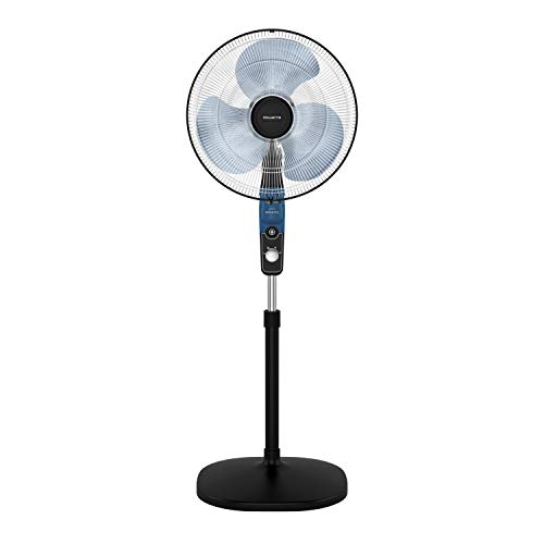 Rowenta Essential+ VU4420 Standventilator, 55 m³/min, 3 Geschwindigkeiten, hohe Leistung, automatische Oszillation, einstellbare Ausrichtung und Höhe, 54 dB(A), Schwarz von Rowenta