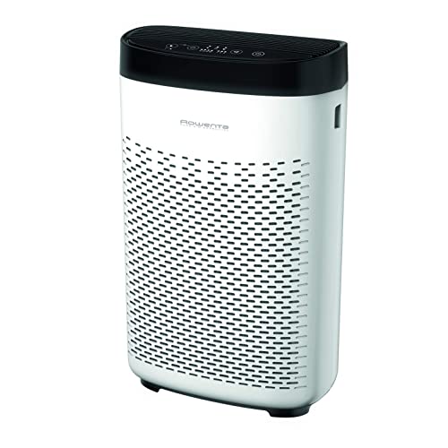 Rowenta Pure Air Essential Luftreiniger Allergiker, für Zuhause, hohe Leistung, schnelle Luftreinigung, 3 Geschwindigkeiten, geräuscharmer Modus, Filterwechselanzeige, Wirkfläche 90 m², Timer, PU2530 von Rowenta