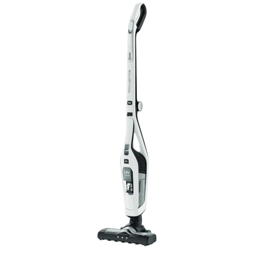 Rowenta RH6737 Dual Force 2-in-1 kabelloser Akku-Stabstaubsauger, integrierter Handstaubsauger, klappbarer Griff, sehr leicht – nur 2,5 kg, LED-Beleuchtung, Weiß von Rowenta