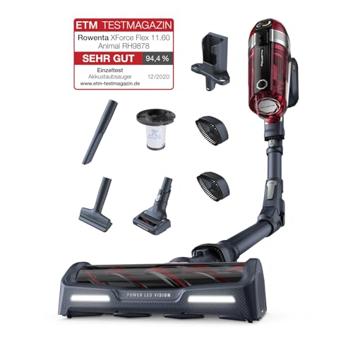 Rowenta X-Force 11.60 Animal Care RH9878, Akku-Staubsauger, Schwarz/Rot von Rowenta