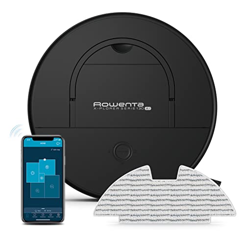 Rowenta X-Plorer Serie 130 AI, 4-in-1 Saugroboter mit Wischfunktion, Laser + Kamera-Navigationssystem, 4 Reinigungsmodi, 120 Min. Laufzeit, 3 Std. Ladezeit, 0,7 L Staubbehälter, schwarz, RR9065 Rowenta X-Plorer Serie 130 AI, 4-in-1 Saugroboter mit Wischfunktion, Laser + Kamera-Navigationssystem, 4 Reinigungsmodi, 120 Min. Laufzeit, 3 Std. Ladezeit, 0,7 L Staubbehälter, schwarz, RR9065 von Rowenta