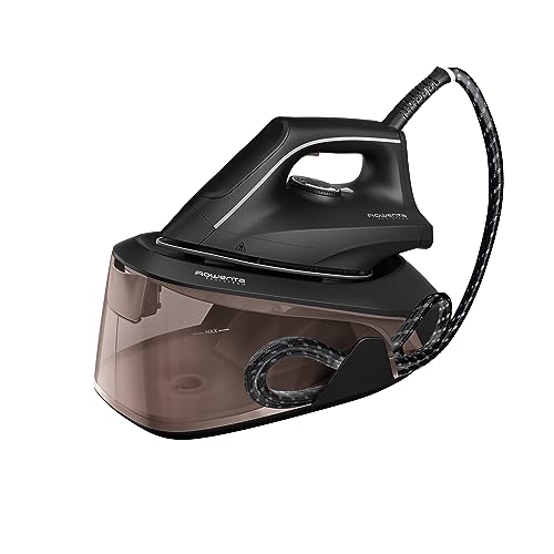 Rowenta VR5120 Easy Steam Dampfbügelstation, 2400 Watt, 110 g/Min. variabler Dampf, 210 g/Min. extra Dampfstoß, schnellaufheizend, 1,4 L Wassertank, Antikalk-System, Eco-Modus, Zimt/Schwarz von Rowenta