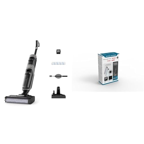 Rowenta X-Clean 4 GZ5036WO Akku Nass- & Trockenstaubsauger kabellos + Zubehörset (Bürsten, Walzen, Filter), Selbstreinigung, LED-Display, 50 Min Laufzeit von Rowenta