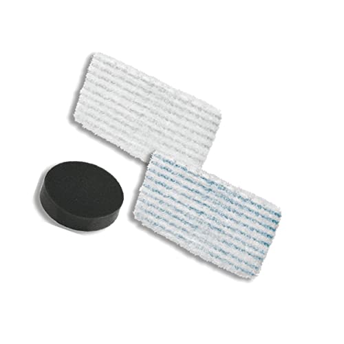 Rowenta ZR005804 Reinigungstücher aus Mikrofaser und 1 Schaumstofffilter, kompatibel mit Dampfreinigern Clean & Steam Revolution blau/weiß von Rowenta