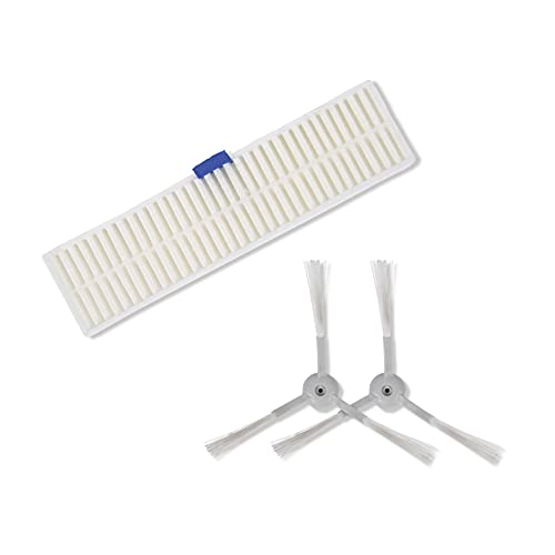 Rowenta ZR740003 Seitenbürsten- und Hocheffizienzfilter-Set 3-teilig | Original-Ersatzteil passend für Explorer 60 Saugroboter, Weiß/Grau von Rowenta