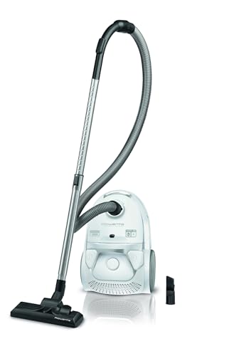 Rowenta RO3927EA Compact Power Staubsauger mit Beutel, Niedriger Energieverbrauch, 900 Watt, 3 Liter Staubbeutel, Langes Kabel, Weiß von Rowenta