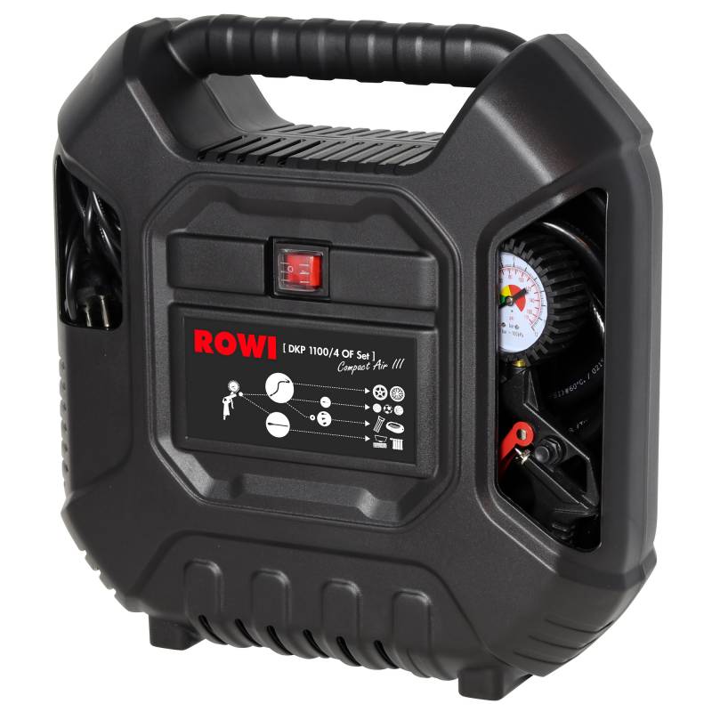 Rowi Kompressor-Set 'DKP 1100/4 OF Set Compact Air III' 8 bar 12-teilig von Rowi