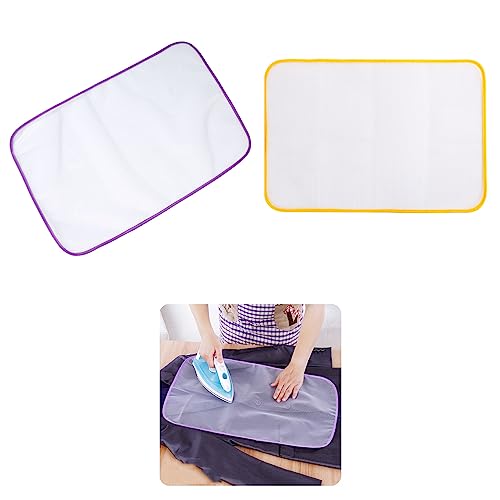 2 x schützendes Bügeltuch, Netzgewebe, Bügel-Presstuch, 40 x 60 cm, schützendes Bügeln, Einsparung von Netzgewebe zum einfachen Bügelschutz, für Dampfpressen auf Tischplatte oder Bett von Rowwait