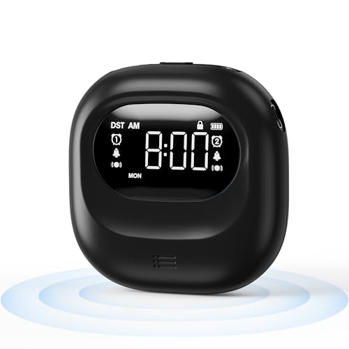 Wecker Laut für Tiefschläfer | Vibrationswecker unter dem Kopfkissen | Kabellos Wecker Digital | 2 Weckzeiten & 3 Alarmmodi | Einstellbare Vibration | Tragbare Digital Uhr | Für Reisen Kinder Senioren von Roxicosly