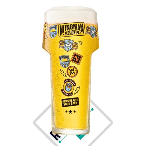Brewdog Wingman IPA Session Pint-Glas, 590 ml, Roxley Man Cave Lager, Bierlager, 1 Stück von RoxleyLtd