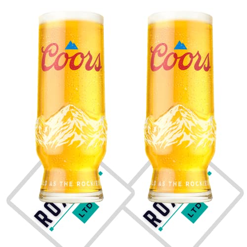 Roxley Coors Offizielles 2021 Light Pint Beer Lagerglas [Set mit 2 Gläsern] von RoxleyLtd