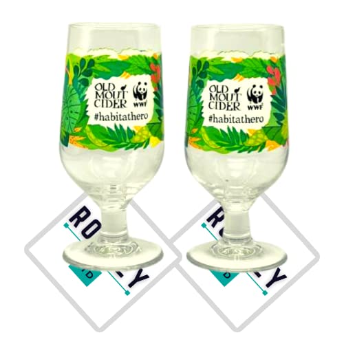 Roxley WWF Old Mount gehärtetes Pint-Glas, 2 Stück, hergestellt in Großbritannien von RoxleyLtd