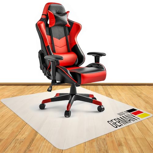 Roxus® Bodenschutzmatte Bürostuhl Verschiedene Größen (90x120cm, milchweiß) - Bürostuhl-Unterlage geeignet für Parkett, Laminat, Teppich, Fliesen, Hartböden - Gaming Schreibtischstuhl Schutz-Matte von Roxus