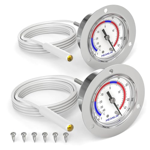 Roxvue 2 Stück Dampfkapillar-Kältethermometer, 2 Zifferblatt, 48 Kapillarlänge, Genauigkeit 2% Roxvue 2 Stück Dampfkapillar-Kältethermometer, 2 Zifferblatt, 48 Kapillarlänge, Genauigkeit 2% von Roxvue