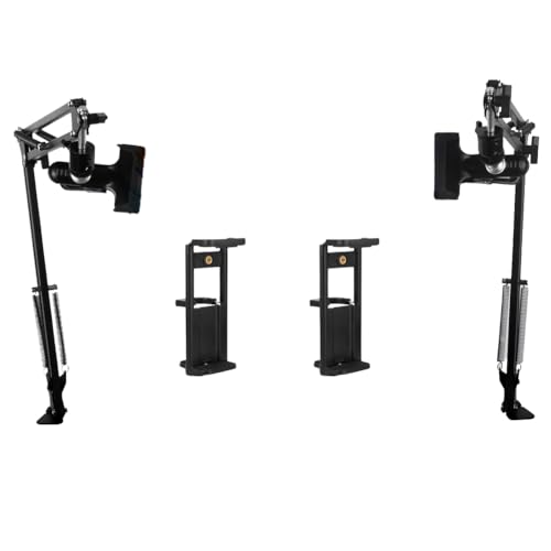 Roxvue 2 Stück Schwarzer Verstellbarer Stickrahmenständer für Handarbeiten, 3-in-1-Stickrahmen-/Tablet-/Telefonhalter-Tischständer von Roxvue