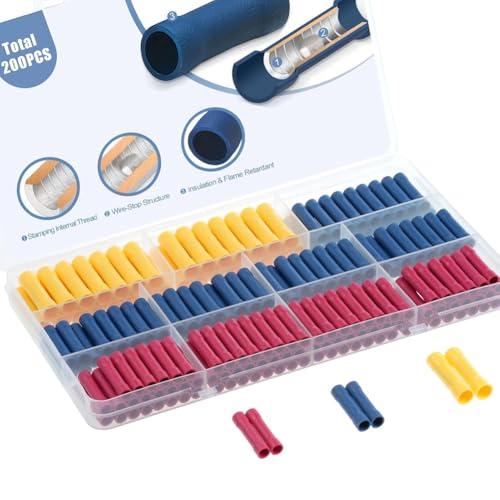 Roxvue 200-Teiliges Kabelstoßverbinder-Set, 22-10 AWG, Elektrischer Crimp-Anschlussstecker, Vollständig Isolierte Verkabelung Roxvue 200-Teiliges Kabelstoßverbinder-Set, 22-10 AWG, Elektrischer Crimp-Anschlussstecker, Vollständig Isolierte Verkabelung von Roxvue