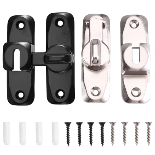 Roxvue 2er-Set 90/180° Flip-Gate-Verriegelung, Türschloss mit Diebstahlschutz-Riegelschloss Aus Zinklegierung, Fensterschlösser, Tür-Schiebebolzen Roxvue 2er-Set 90/180° Flip-Gate-Verriegelung, Türschloss mit Diebstahlschutz-Riegelschloss Aus Zinklegierung, Fensterschlösser, Tür-Schiebebolzen von Roxvue